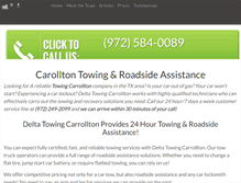 Tablet Screenshot of carrollton.towing-dallas.com